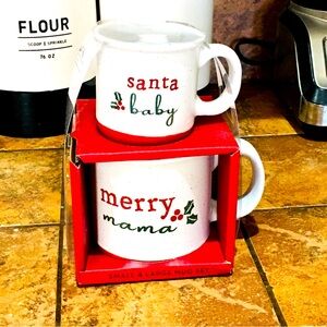 Christmas holiday winter ceramic coffee mug mama baby gift kitchen